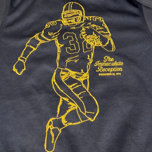 Vintage Reebok Mens Black Pittsburgh Steelers NFL Full Zip Jacket Size Medium - Picture 9 of 16